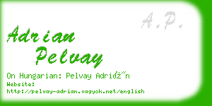 adrian pelvay business card